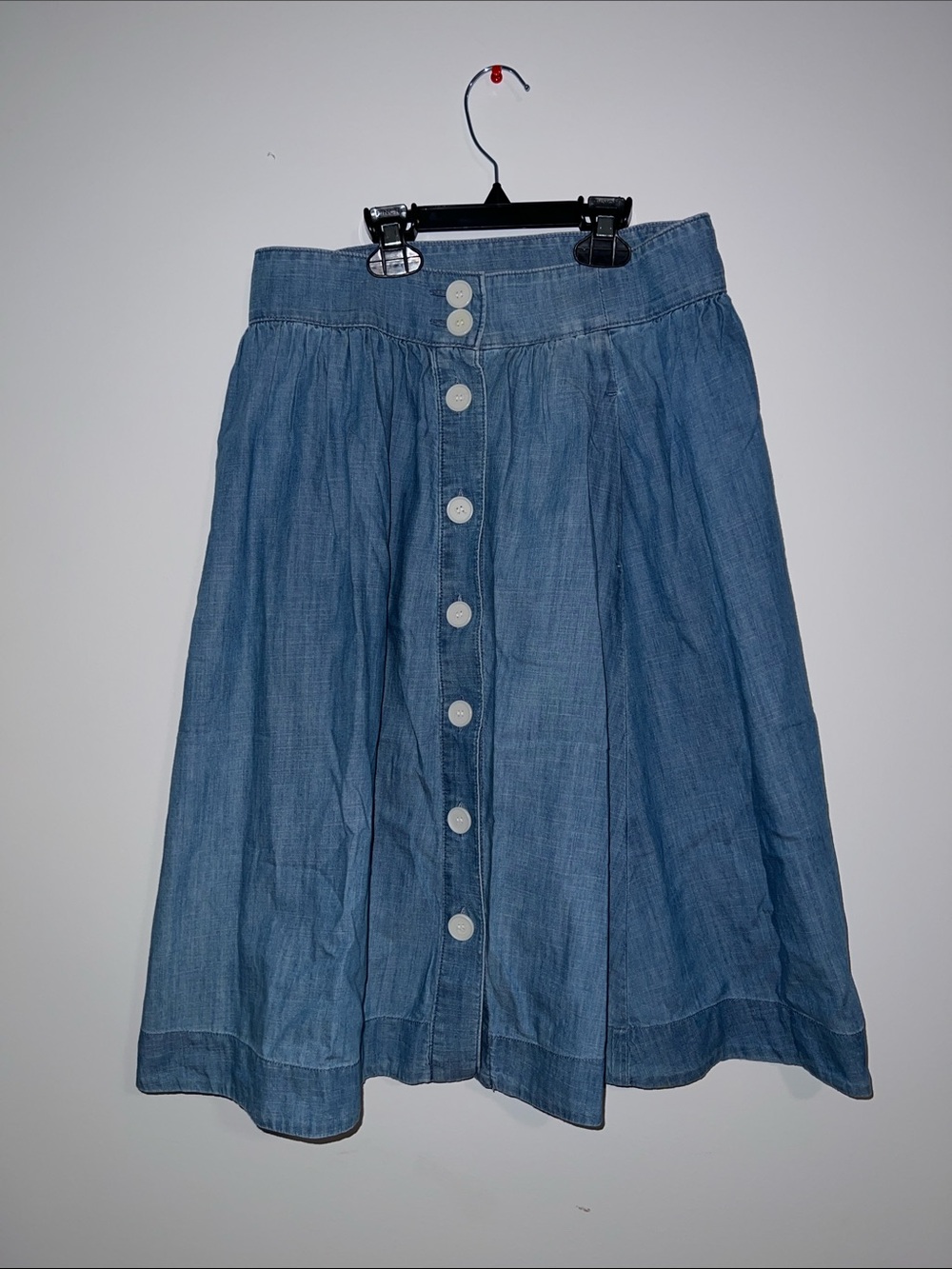 Talbots- 100% cotton button down skirt